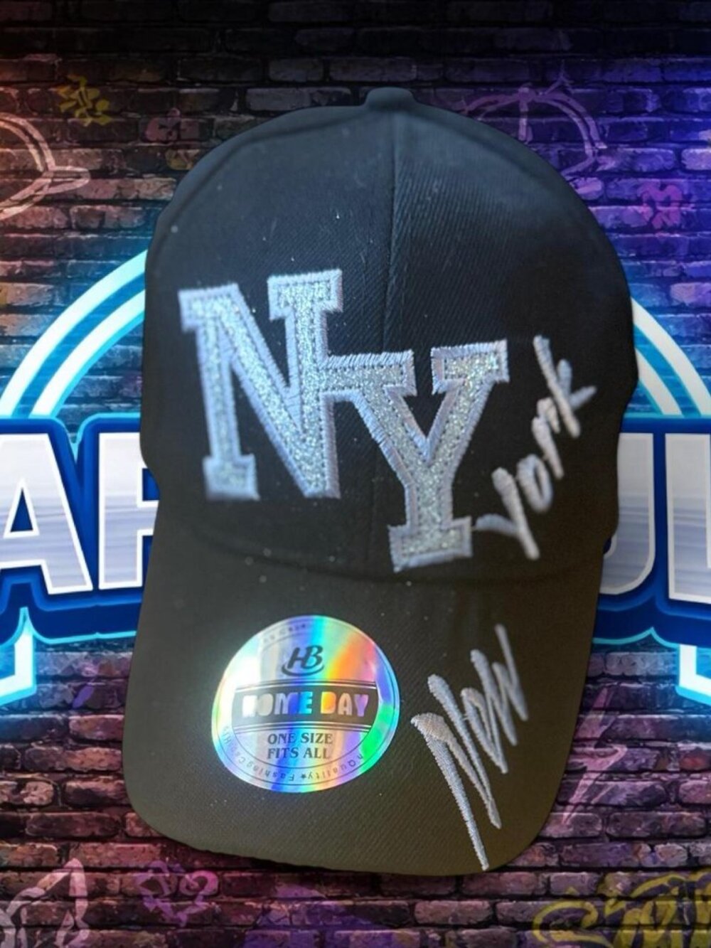 NEW YORK CAP, UNISEX, ONE SIZE, BLACK